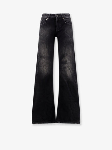 Wide Leg black denim trousers