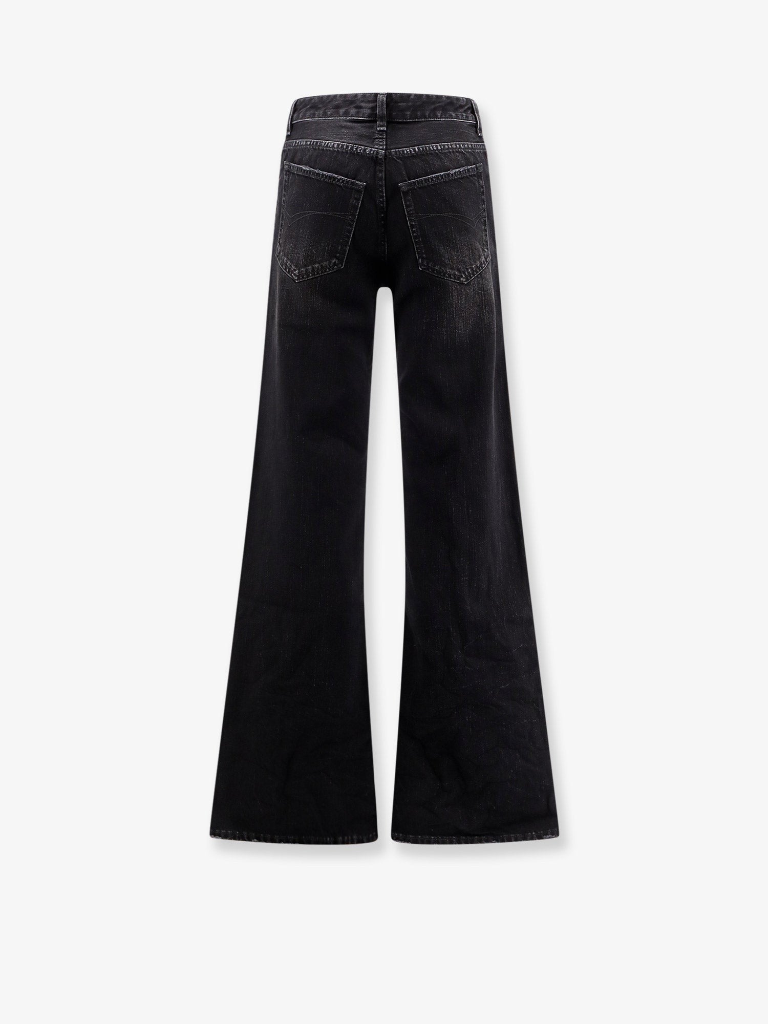 Wide Leg black denim trousers
