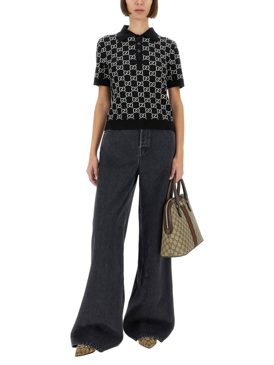 WIDE LEG DENIM PANTS