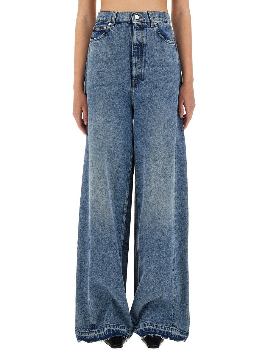 stella mccartney - WIDE-LEG JEANS WITH CONTRASTING PANELS wide-leg-jeans-with-contrasting-panels