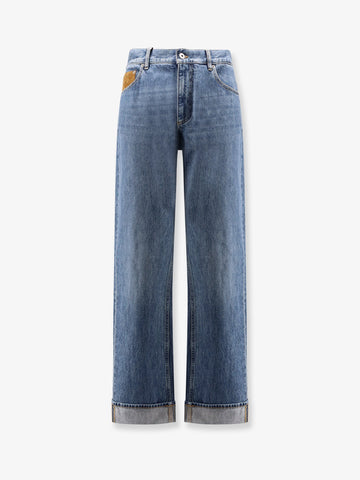 Bottega Veneta - Wide leg jeans with turn up wide-leg-jeans-with-turn-up