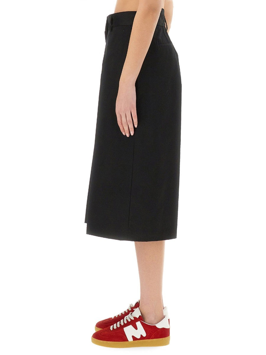 "WIDE-LEG" MIDI PANTS