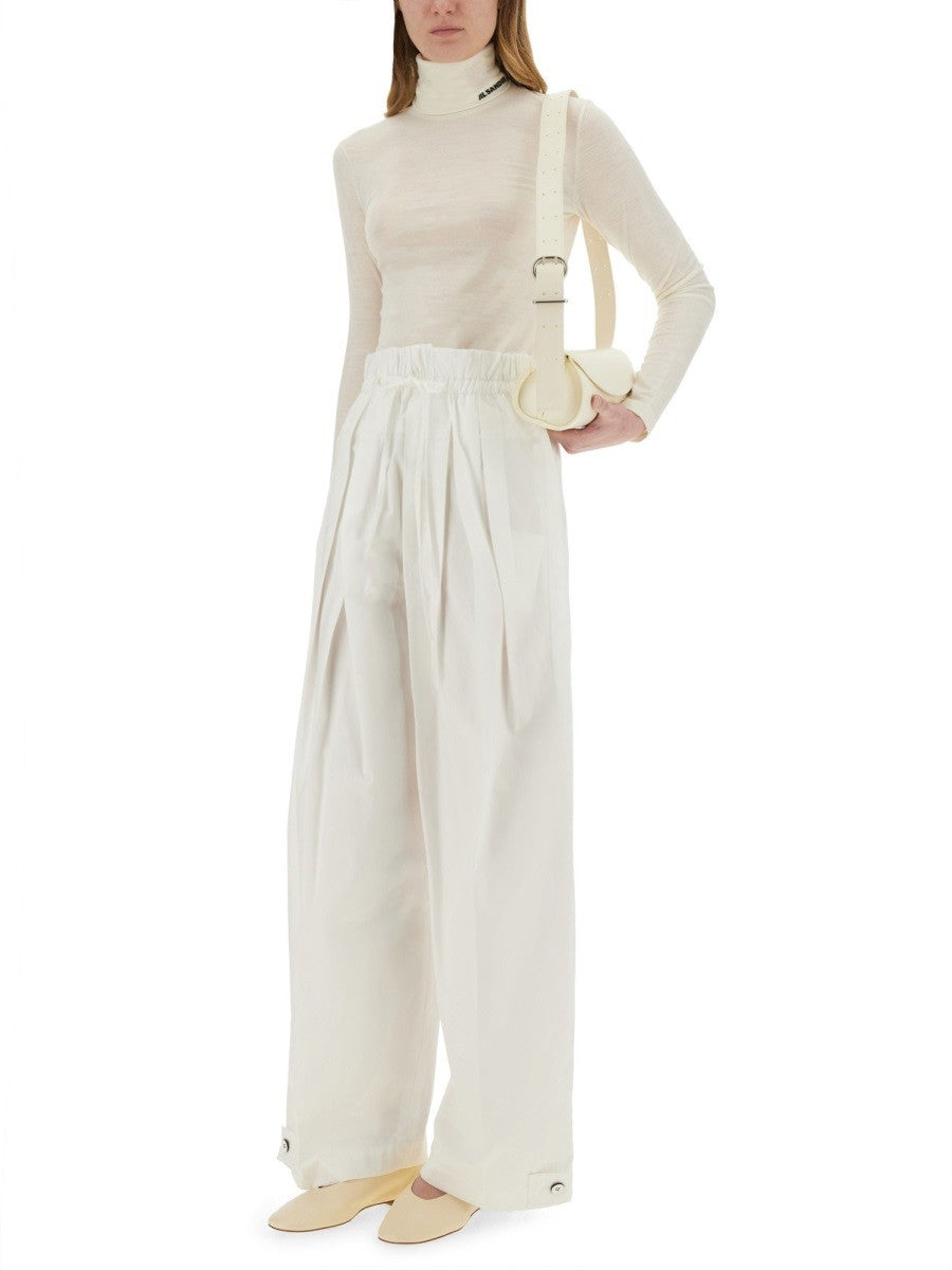 WIDE PANTS IN COTTON GABARDINE