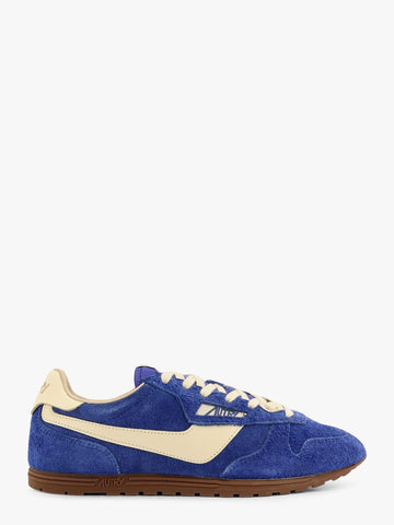 Windspin low-top suede and leather sneakers