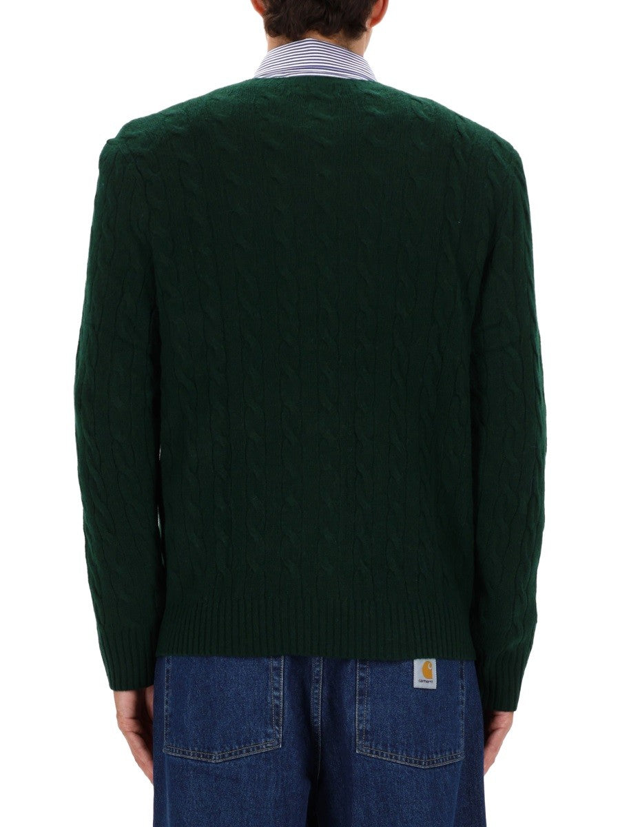WOOL AND CASHMERE CABLE KNIT SWEATER