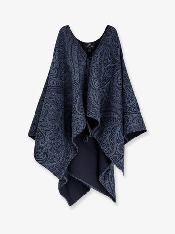 Wool and cashmere cape