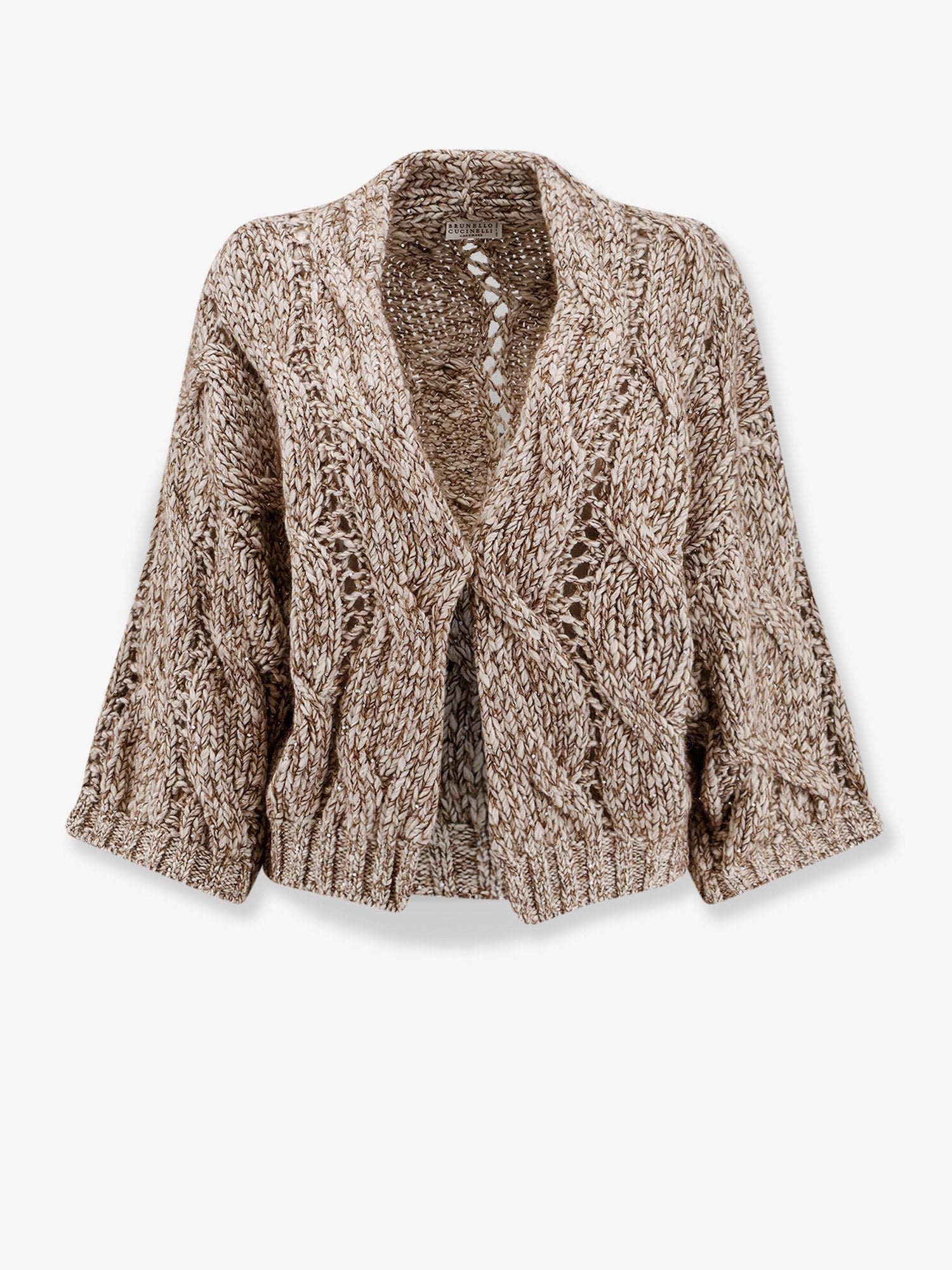Wool and cashmere cardigan with sequins