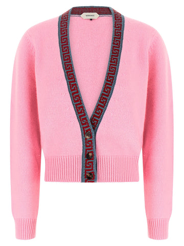 Versace - Wool and cashmere cardigan Pink