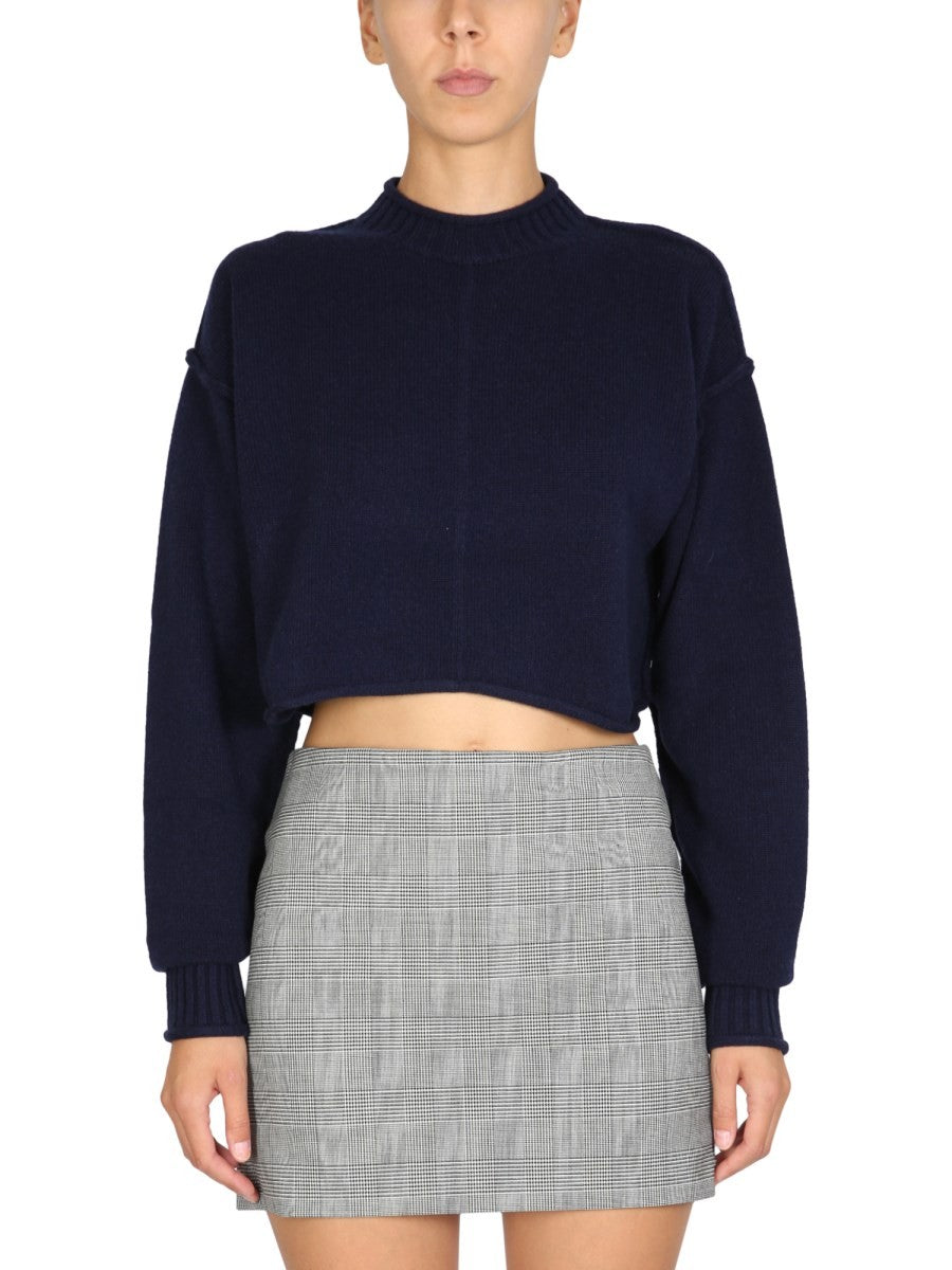 WOOL AND CASHMERE CREW NECK SWEATER