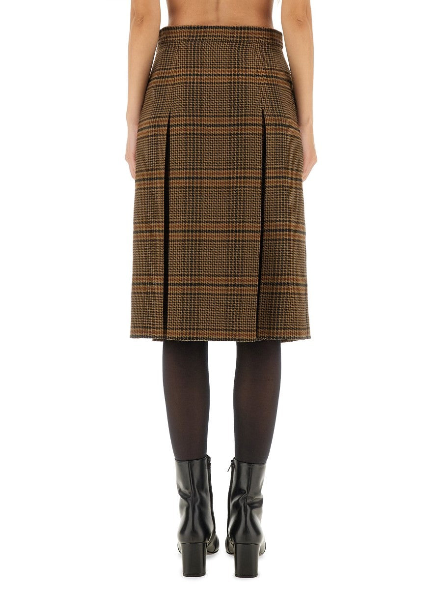 WOOL AND CASHMERE MIDI SKIRT