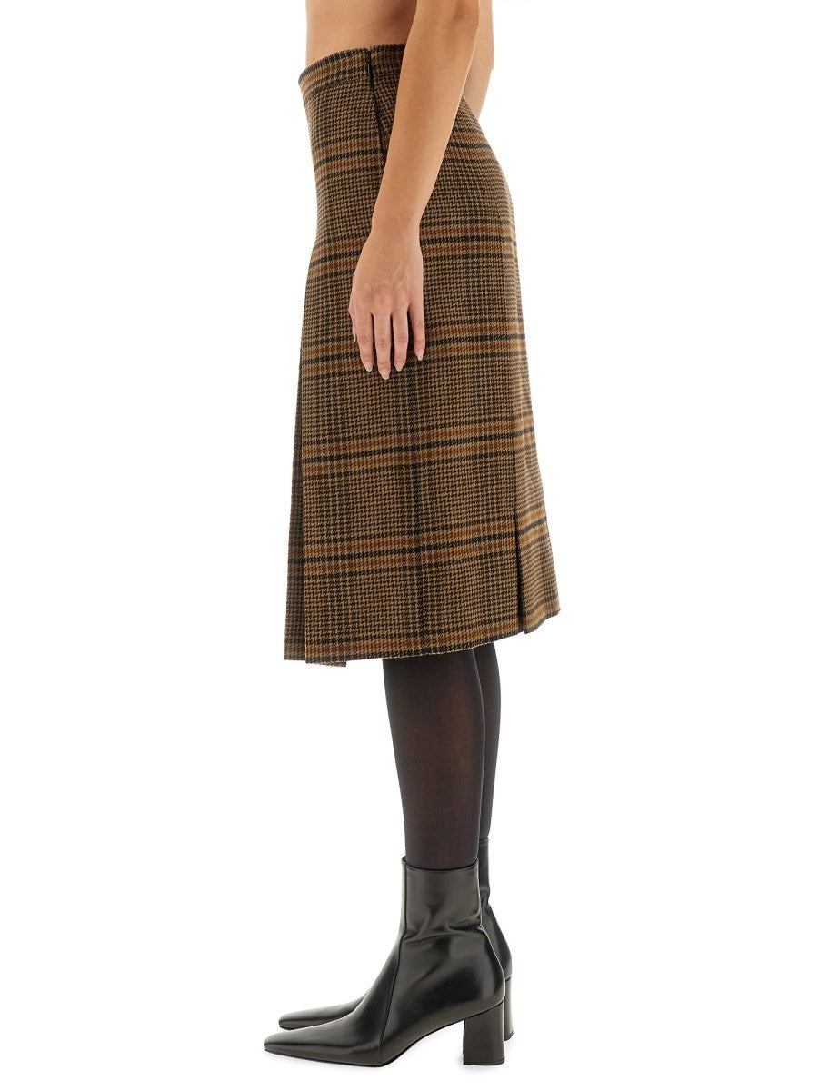 WOOL AND CASHMERE MIDI SKIRT