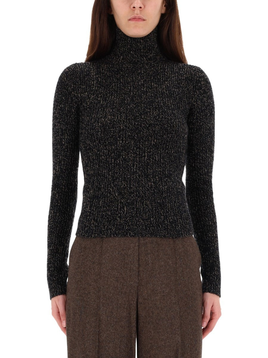 WOOL AND CASHMERE MOULINÉ TURTLENECK