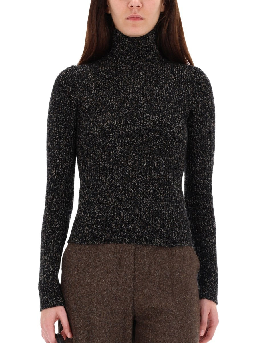 WOOL AND CASHMERE MOULINÉ TURTLENECK
