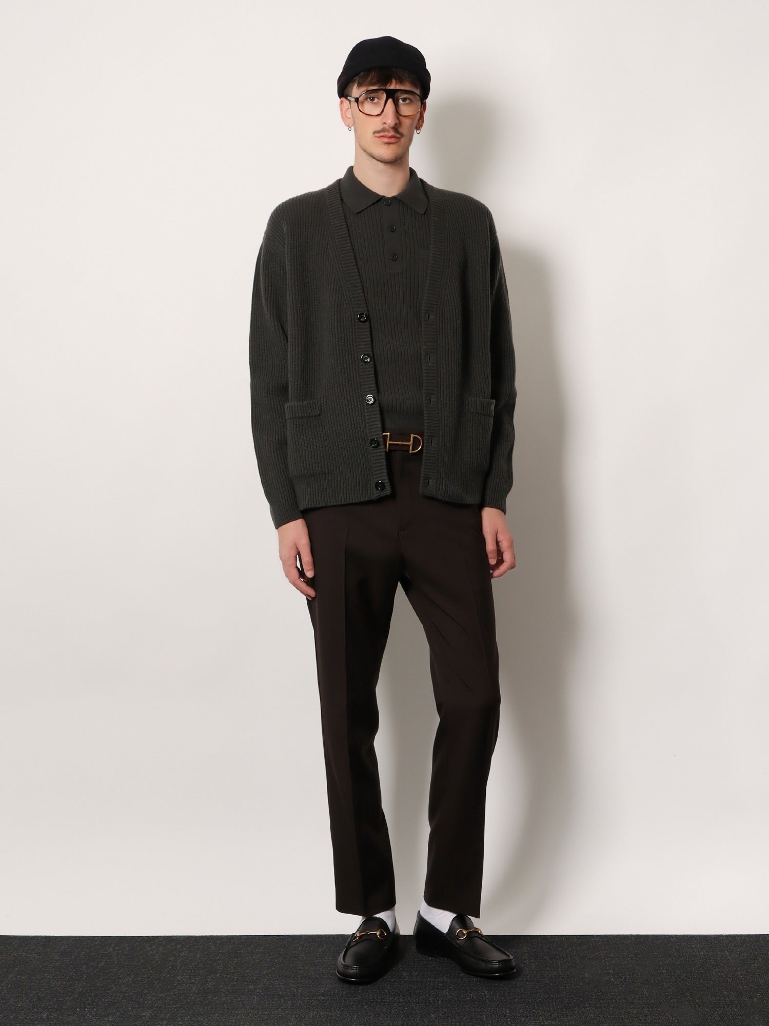 Wool and cashmere polo shirt