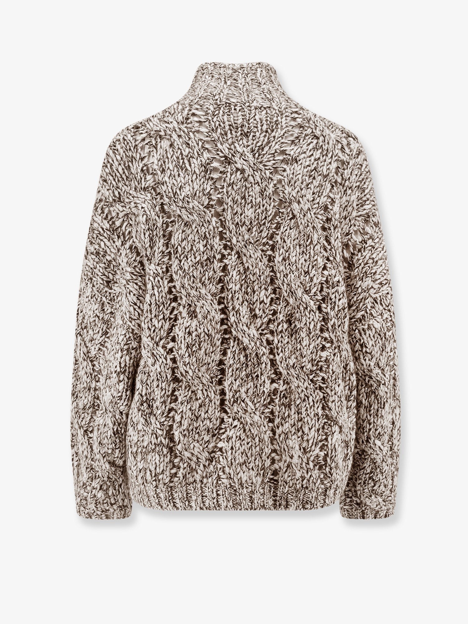 Wool and cashmere turtleneck sweater with sequins