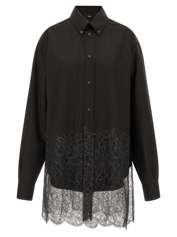 Fendi - Wool and lace shirt