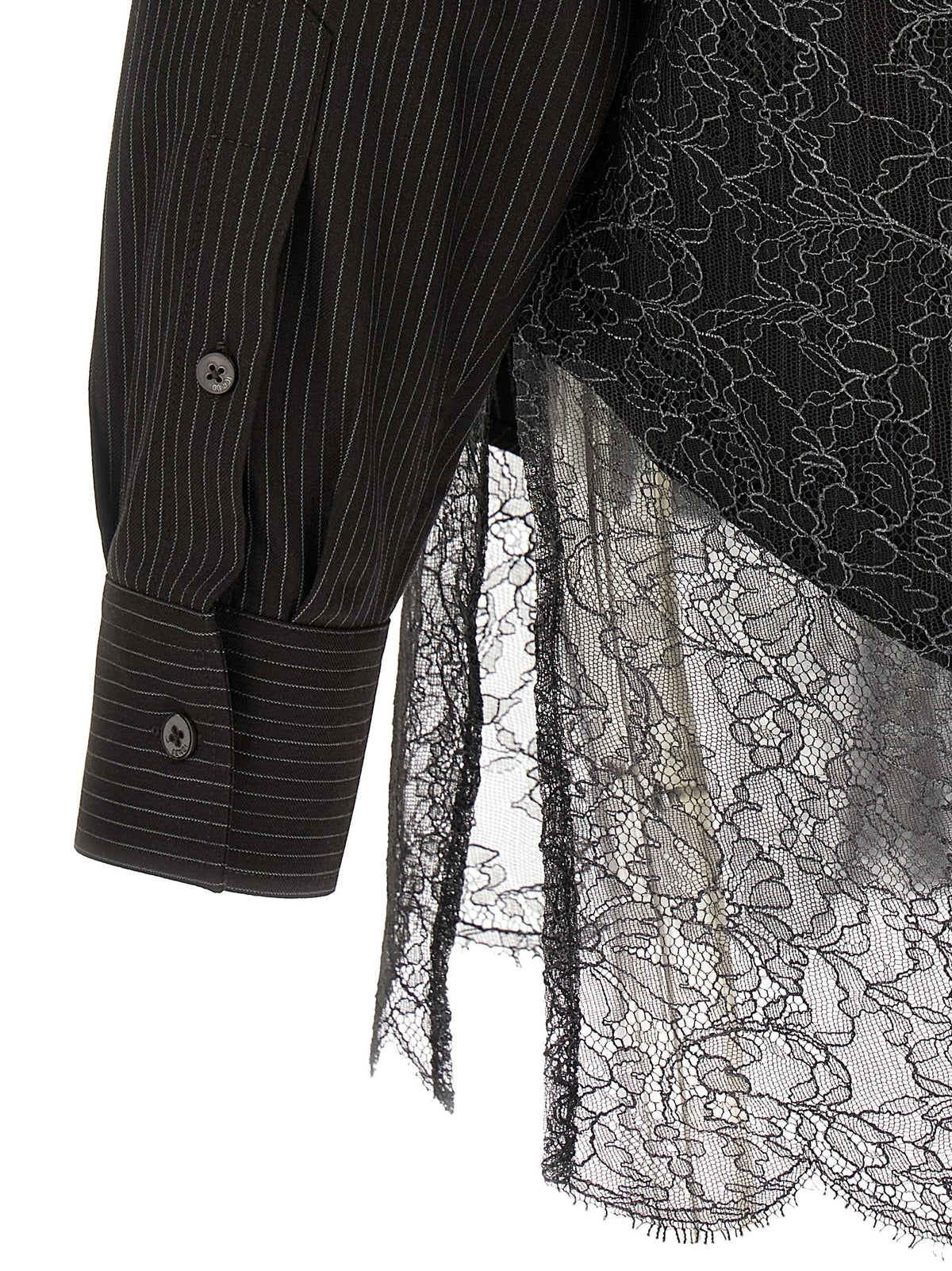 Fendi - Wool and lace shirt