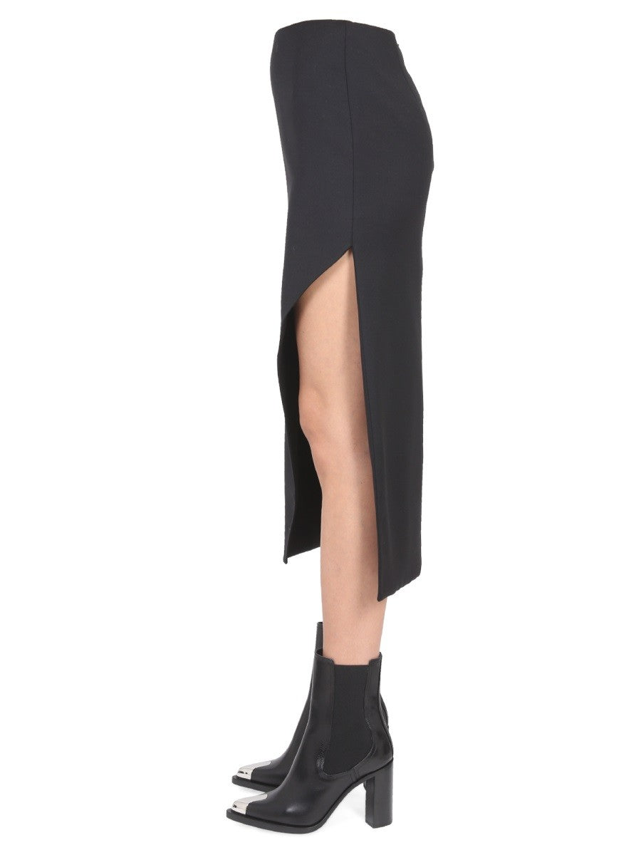 WOOL AND MOHAIR SKIRT