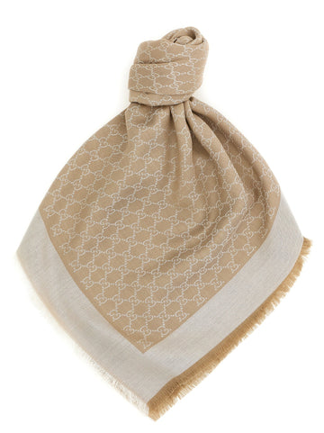 Gucci - Wool and silk shawl GG