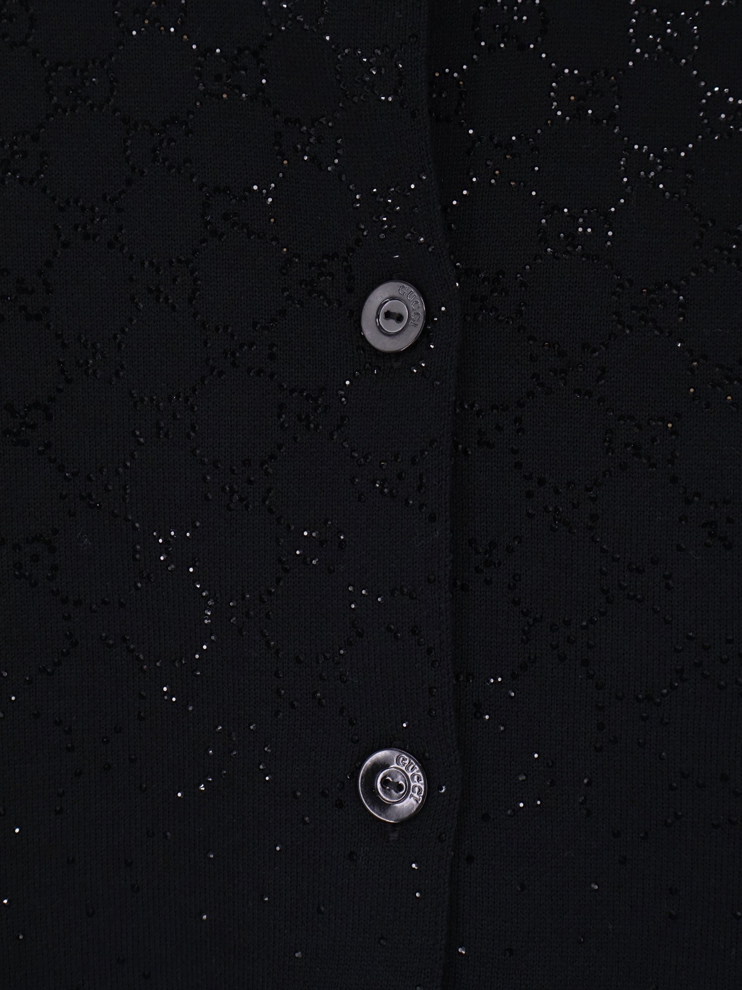 Wool and viscose cardigan with all-over GG logo