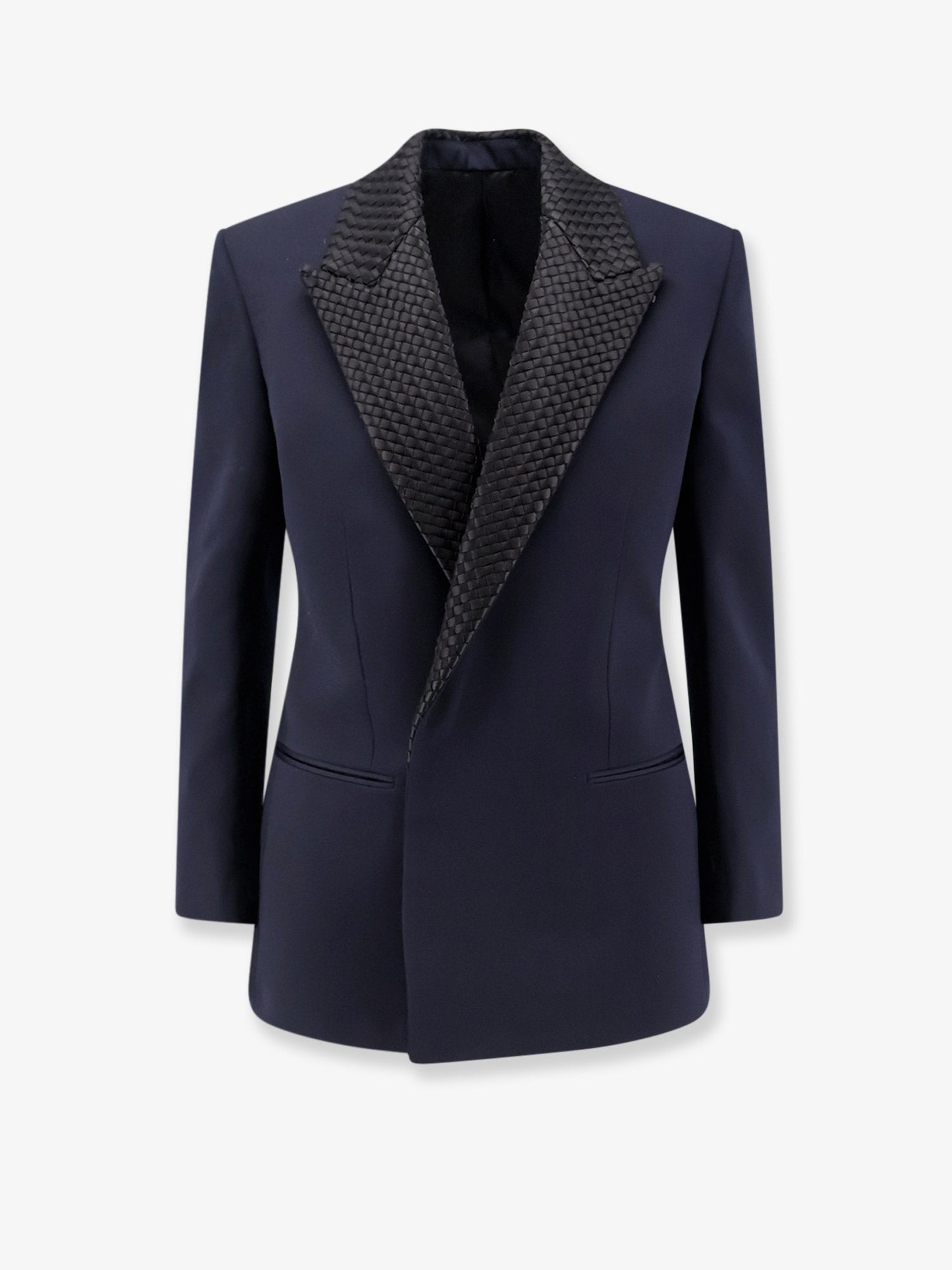 Bottega Veneta - Wool blazer with Intrecciato detail wool-blazer-with-intrecciato-detail
