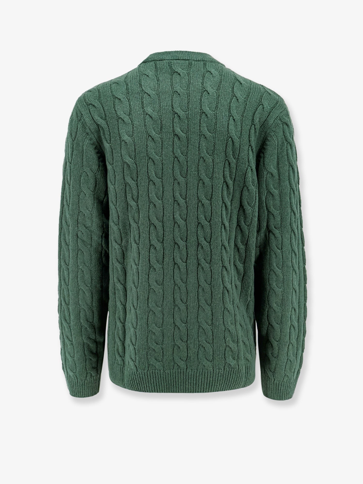 Wool blend braided sweater