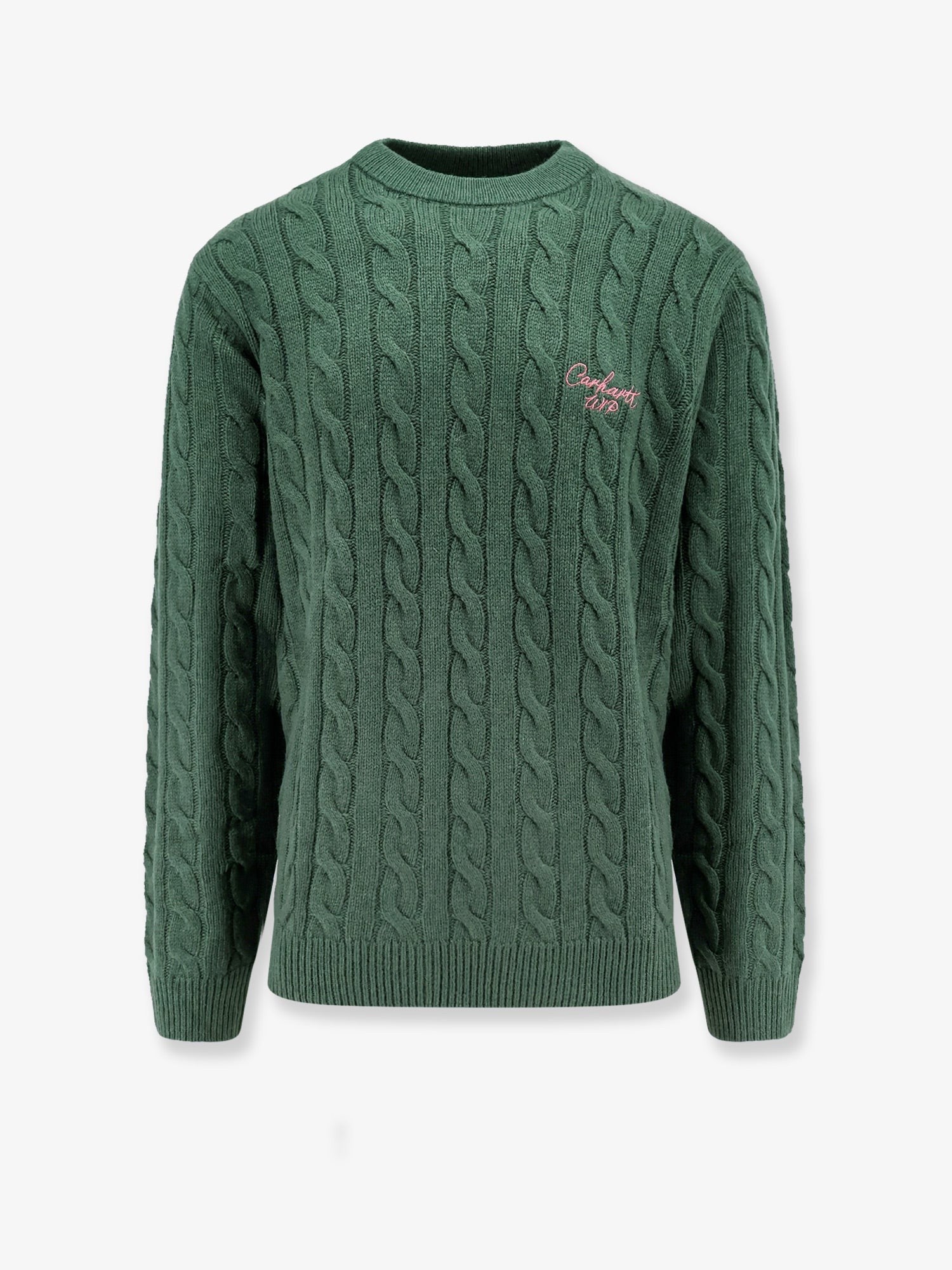 Wool blend braided sweater