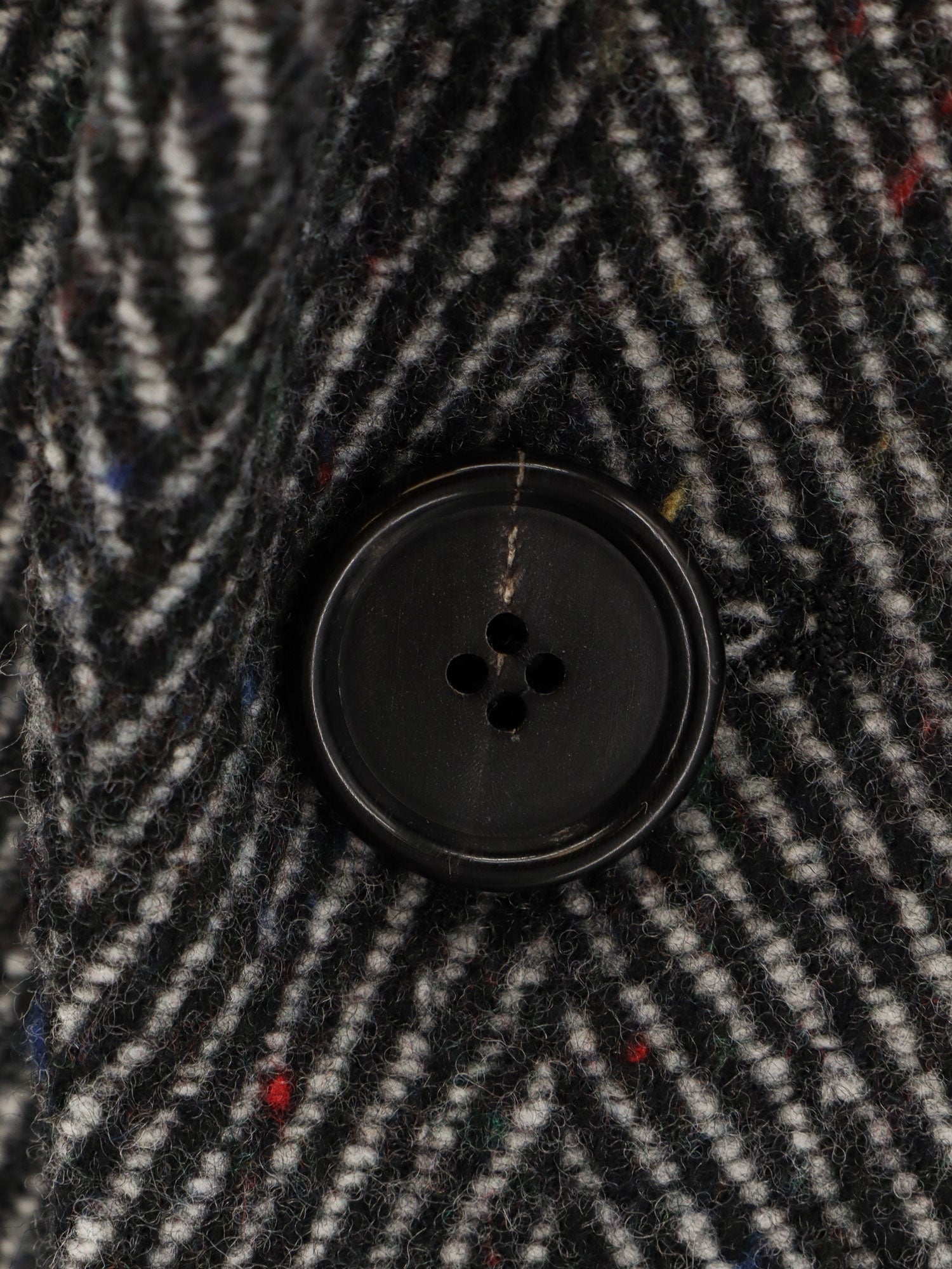 Wool blend coat with herringbone motif