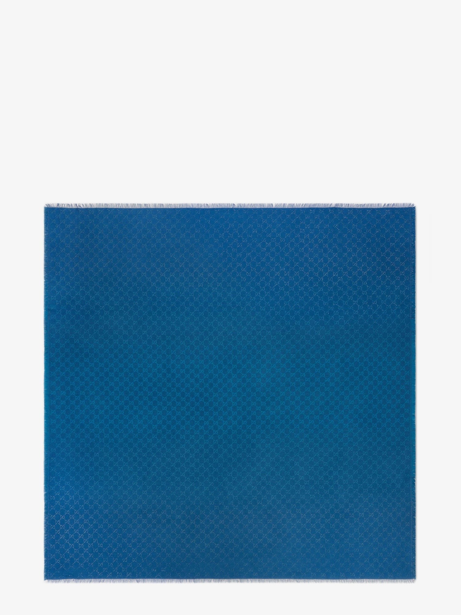 Wool blend shawl with GG lamé motif