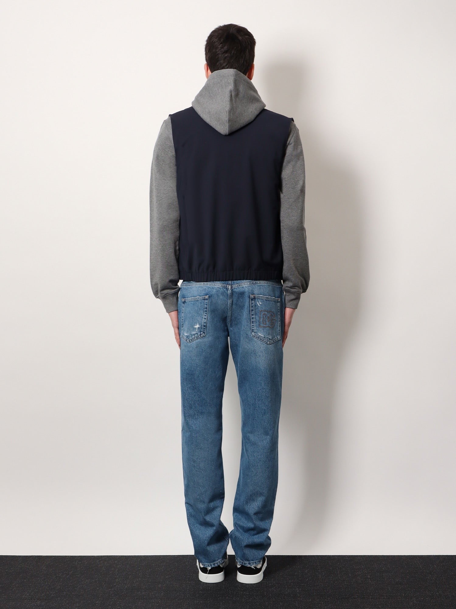 Wool blend sleeveless jacket