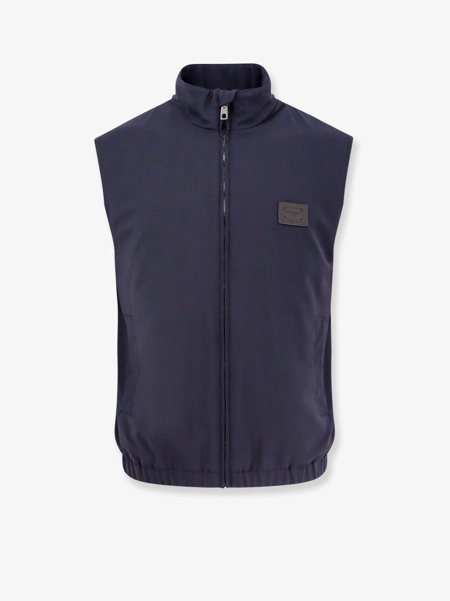 Wool blend sleeveless jacket