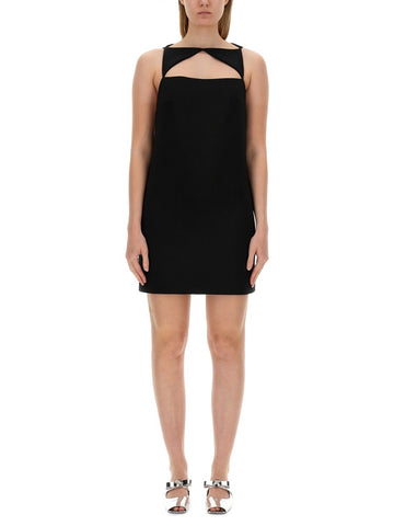 Versace - WOOL BLEND STRAIGHT MINI DRESS WITH CUT-OUT wool-blend-straight-mini-dress-with-cut-out_92cf128f-a914-4ee0-8c02-669f6f6e6f45