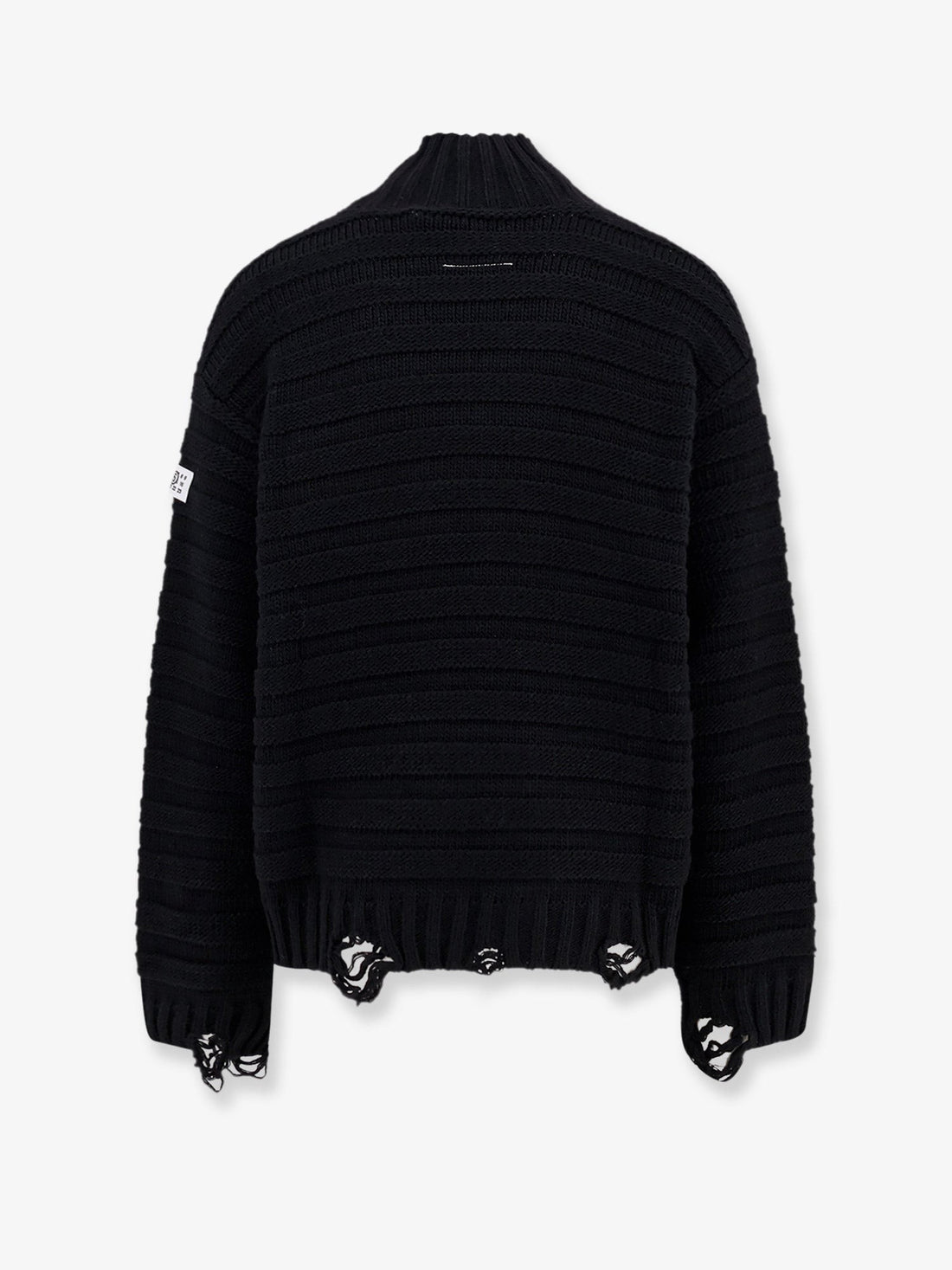 MM6 MAISON MARGIELA - Wool blend sweater with distressed effect Black