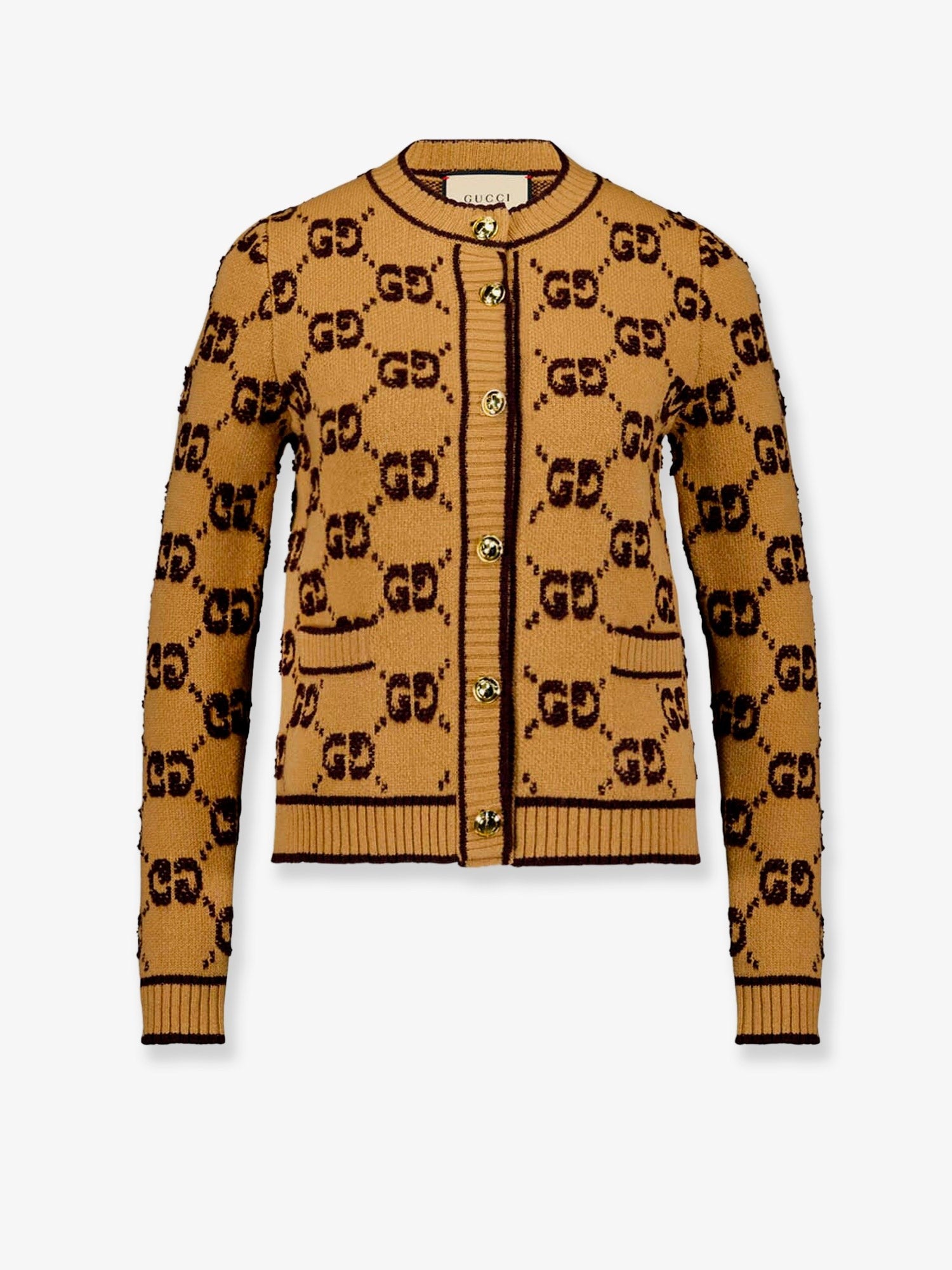 Gucci Wool cardigan with GG inlay