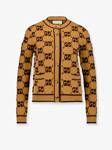 Gucci Wool cardigan with GG inlay