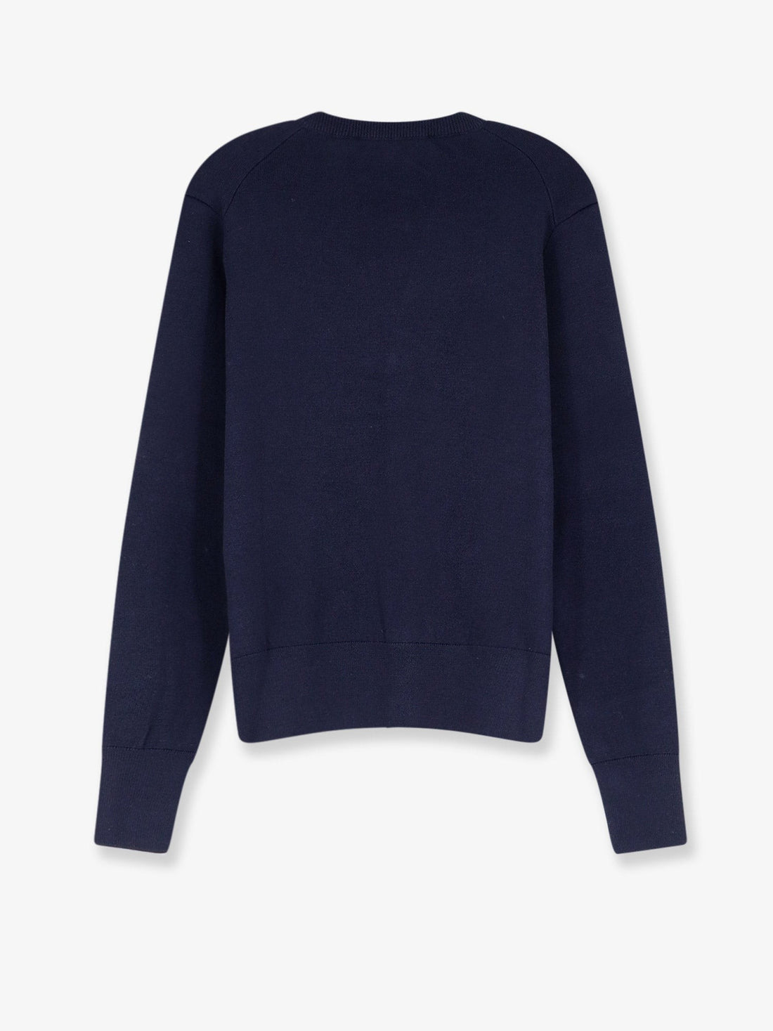 AMI PARIS - Wool cardigan with iconic embroidery MARINE ROUGE