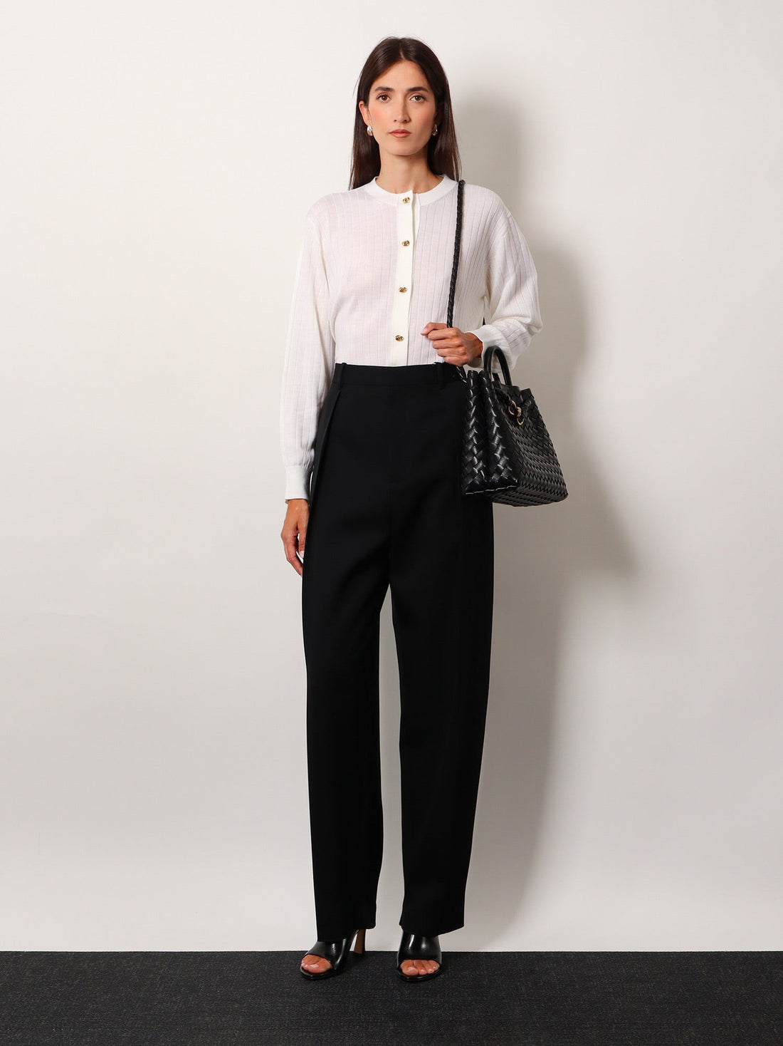 Wool cardigan with Knot buttons