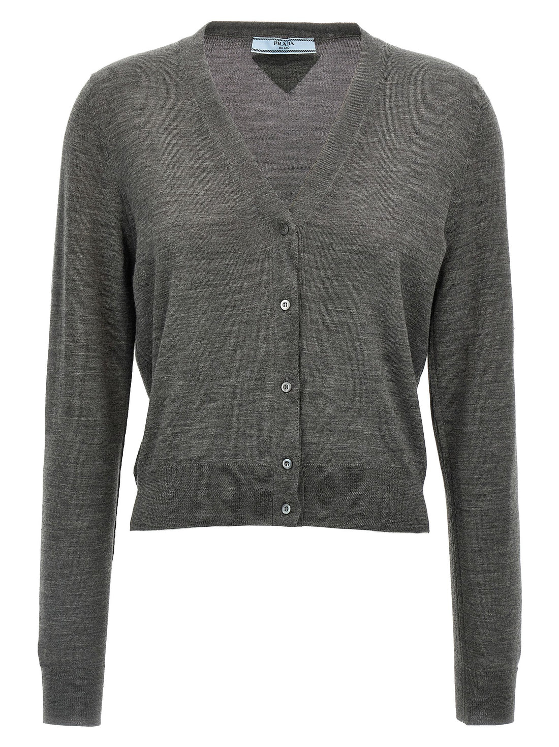 PRADA - Wool cardigan gray 42 IT