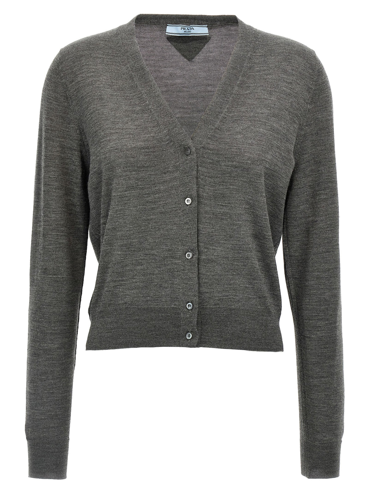 PRADA - Wool cardigan gray 42 IT
