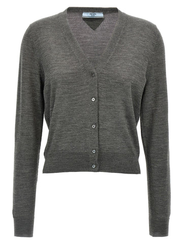 PRADA - Wool cardigan gray 42 IT