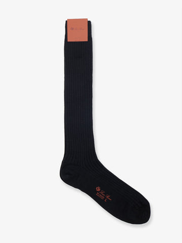 LORO PIANA - Wool, cashmere and silk socks Black L