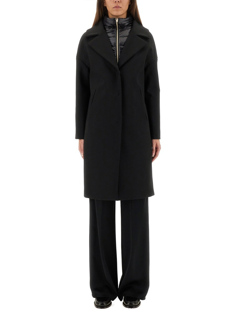 Herno Herno - WOOL COAT WITH TECHNICAL BIB