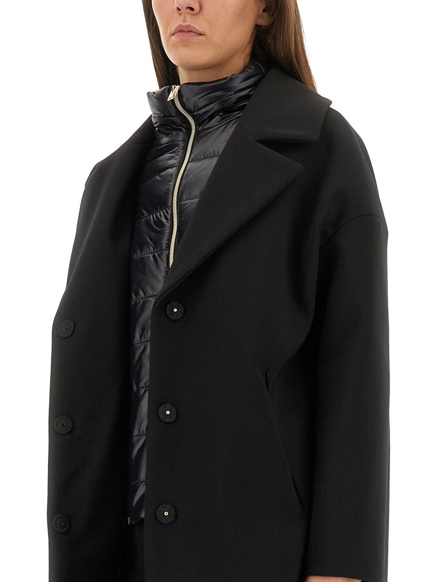 Herno Herno - WOOL COAT WITH TECHNICAL BIB
