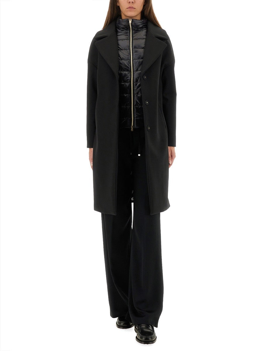Herno Herno - WOOL COAT WITH TECHNICAL BIB