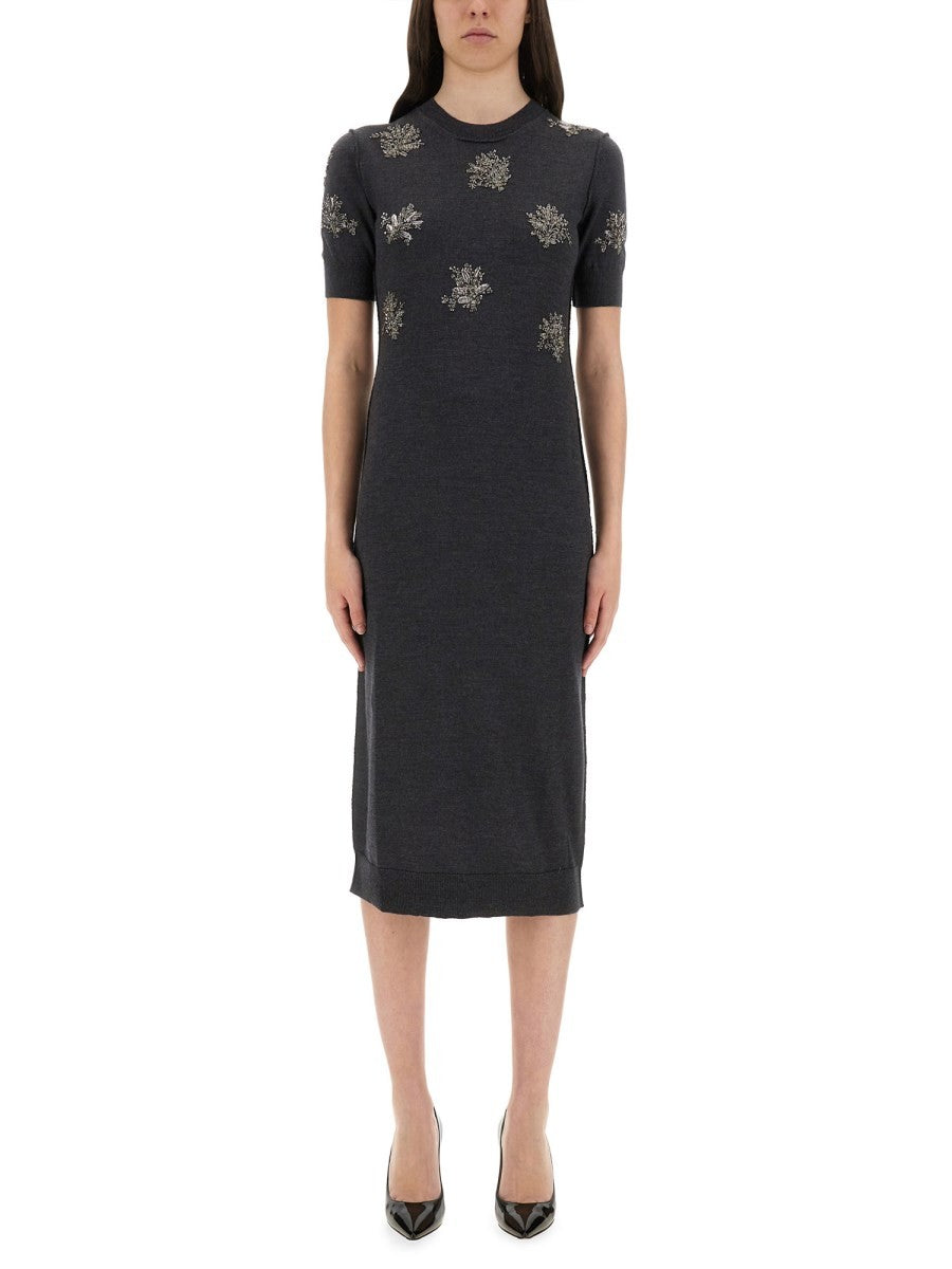 WOOL DRESS WITH EMBROIDERY