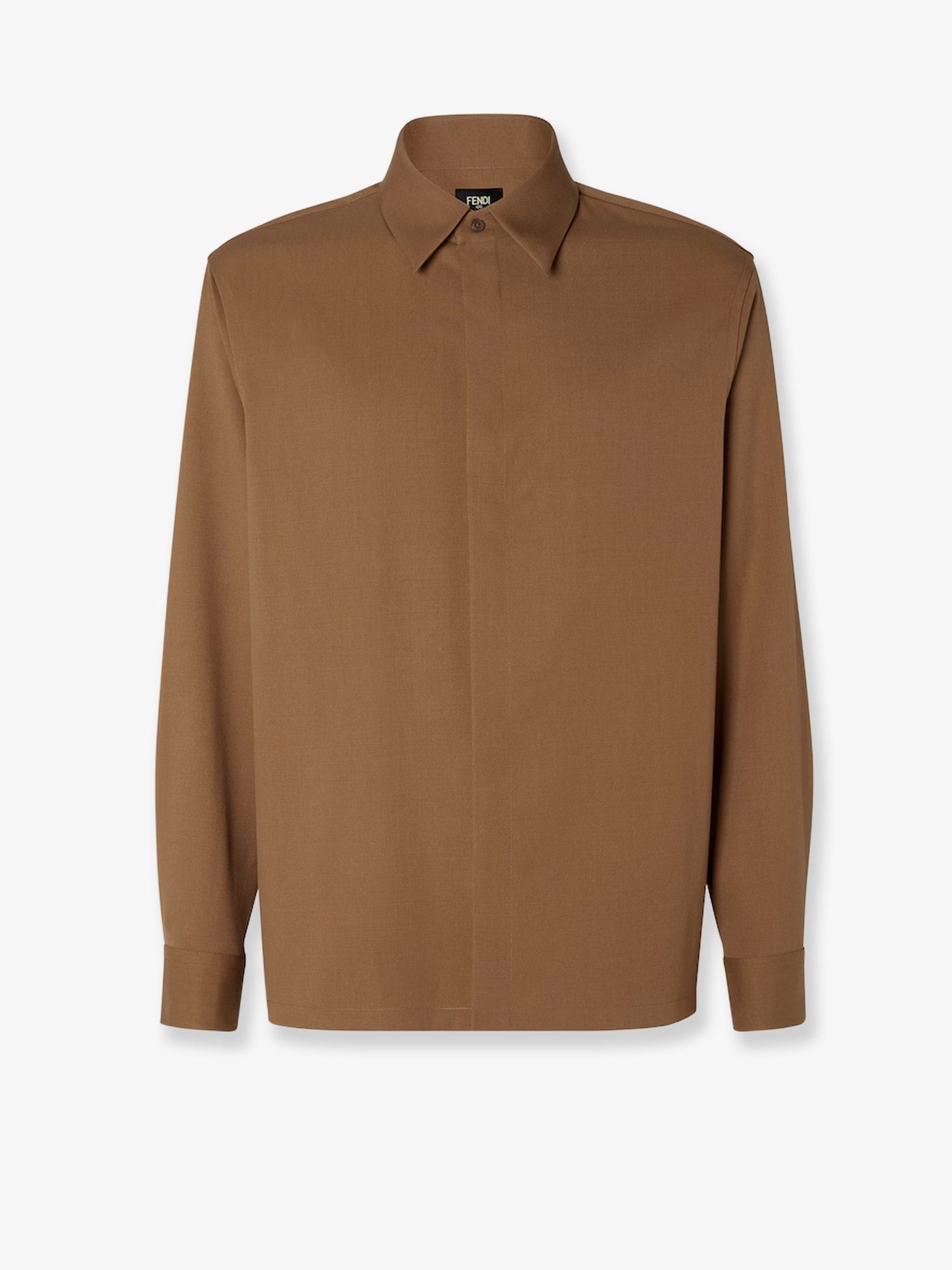 Wool gabardine shirt
