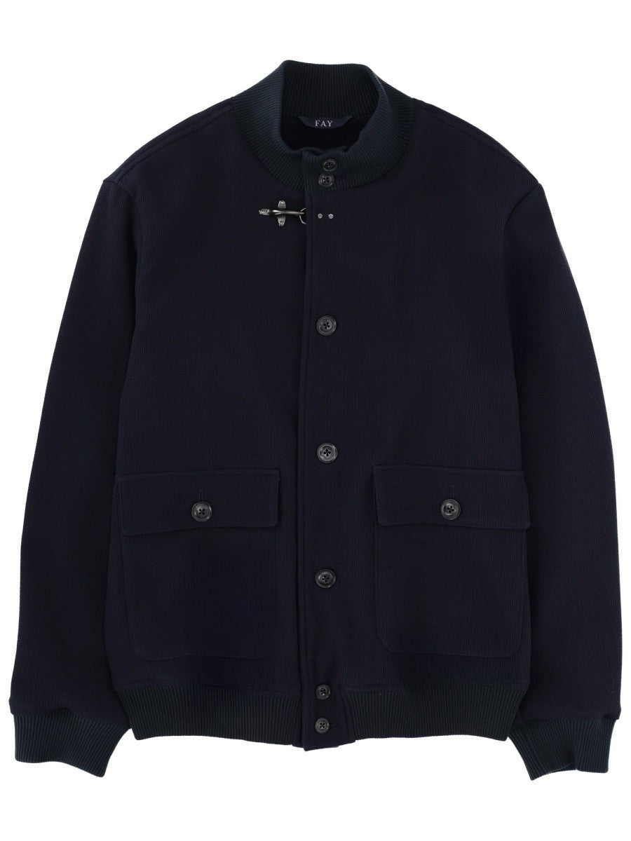 FAY FAY - WOOL JACKET WITH BUTTONS