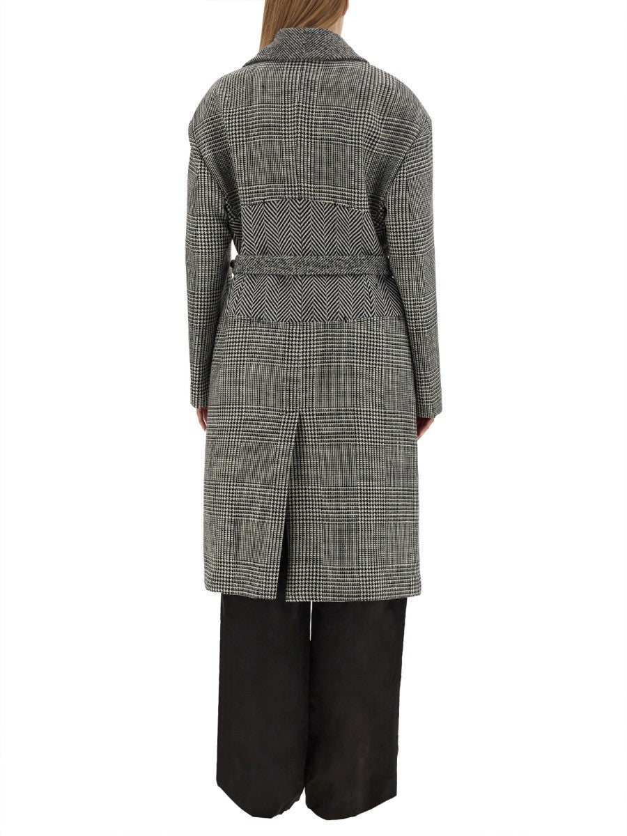 WOOL PATCHWORK COAT