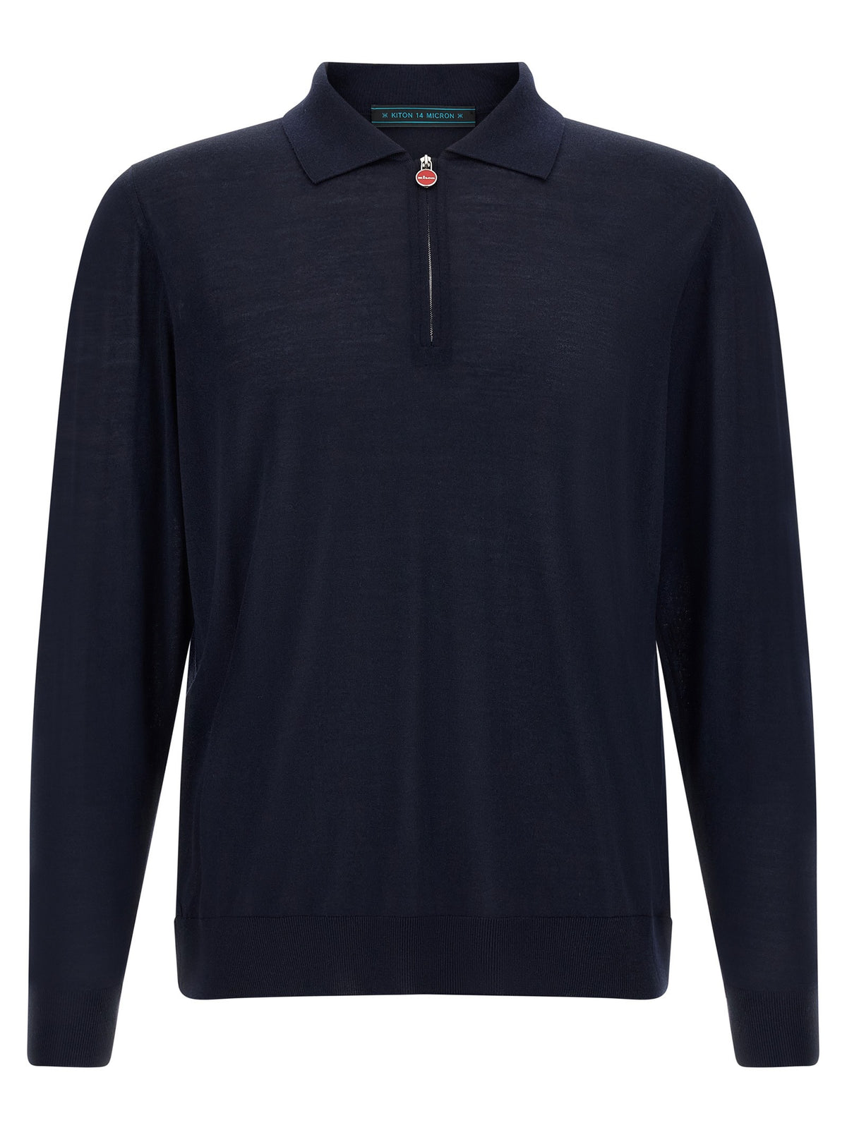 KITON - Wool polo shirt 14 microns