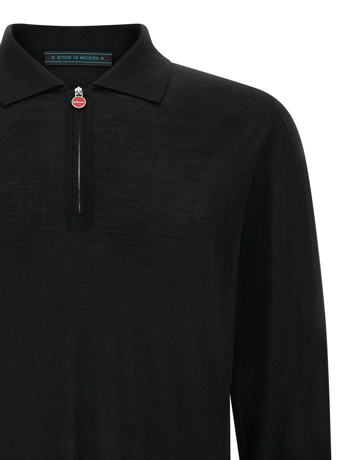 KITON - Wool polo shirt 14 microns